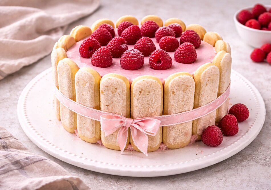 Rezept für eine Himbeer-Charlotte
